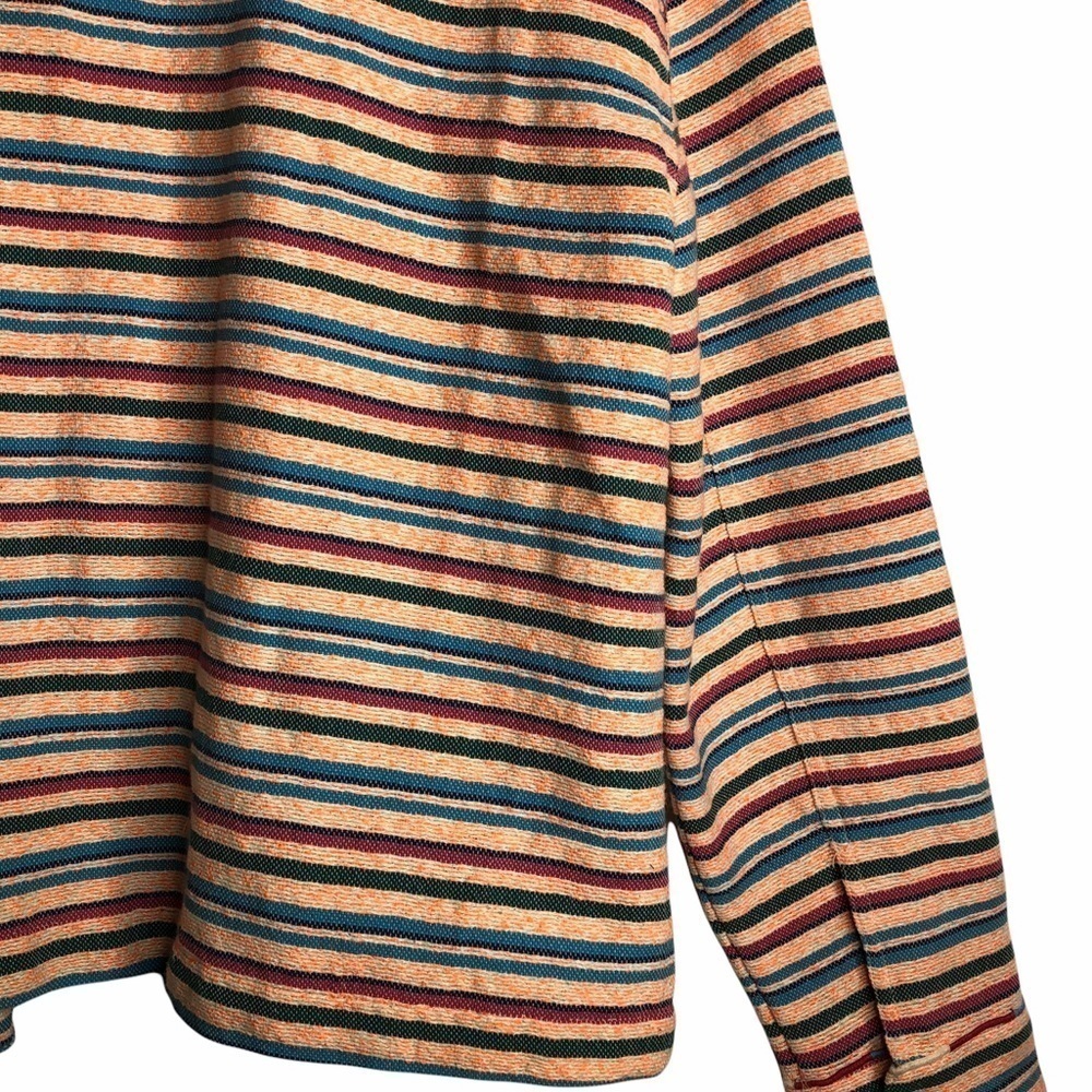 ZARA NWT “Leslie” Striped Shirt Jacket Size Medium in Bright Pink Multi - Picture 13 of 15